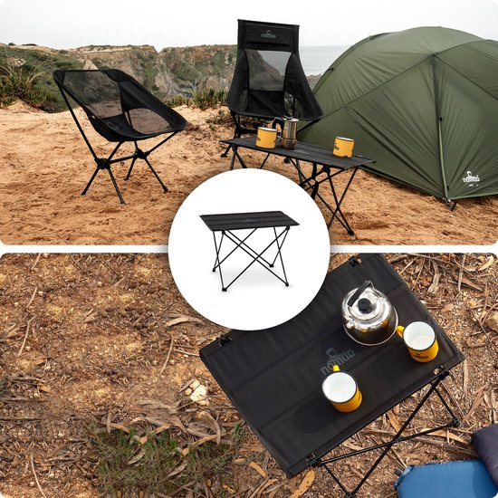 NOMAD® Amosen Campingtafel Compact - Zwart - Inklapbaar & Lichtgewicht & Sterk - Tot 20KG - Camping Tafel Opvouwbaar van NOMAD — afbeelding 3