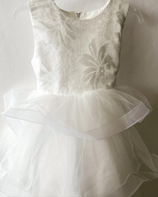 robe bébé fille - robe princesse - Wit - tulle - robe de party - Robe de soirée - Taille 122