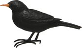 Décoration oiseau / mur oiseau Blackbird pour le jardin 38 cm - Décoration de jardin figurines animaux - Oiseaux des jardins/ oiseaux muraux