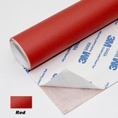 Zelfklevend Kunstleer - Rood - 20x30cm - 3M Sticker - Reparatiedoek - Reparatie - Snel & Eenvoudig - Slijtvast - Leer reparatie - leersticker - Sticker - meubelreparatie - Plakbaar kunstleer