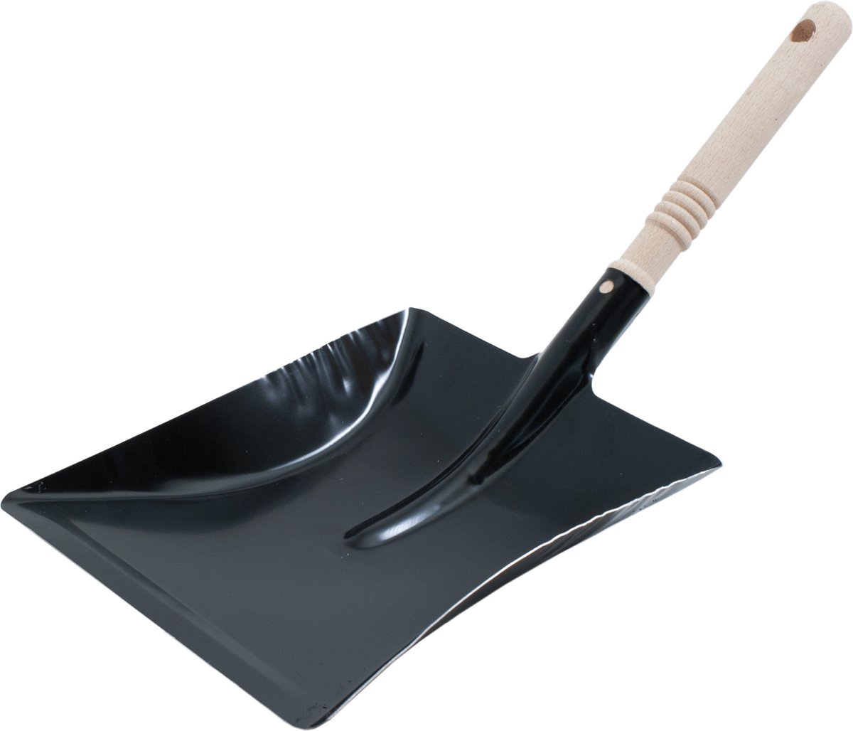 Goedkoopste Sorex Vuilblik - verzinkt metaal - hout handvat - 42 x 24 cm - zwart - stofblik