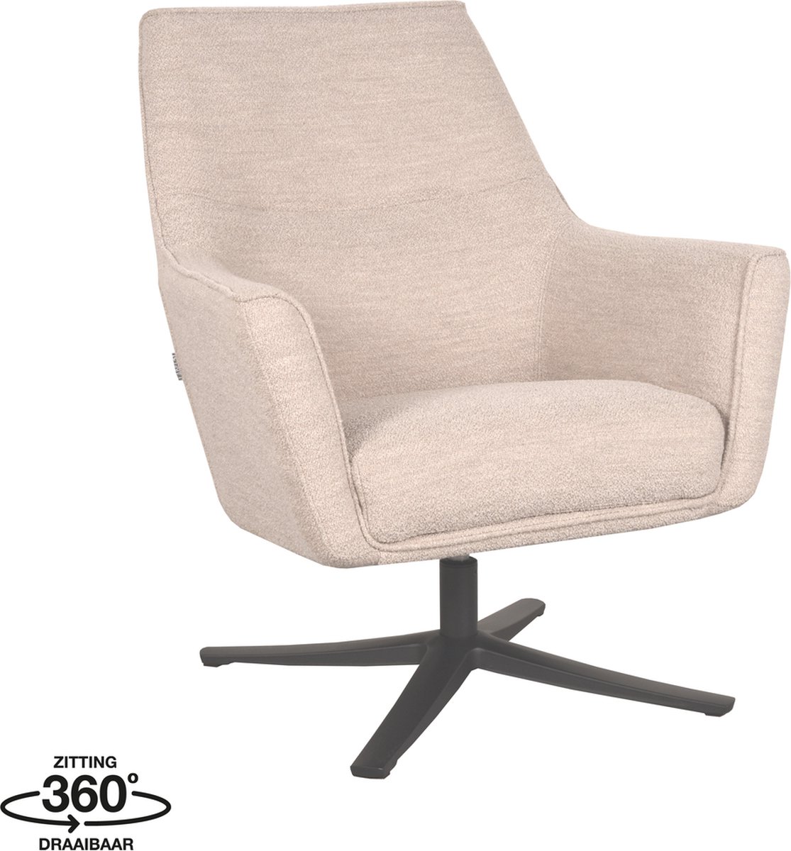 LABEL51 Tod Fauteuil - Naturel - Stof - One Size- Met Armleuning