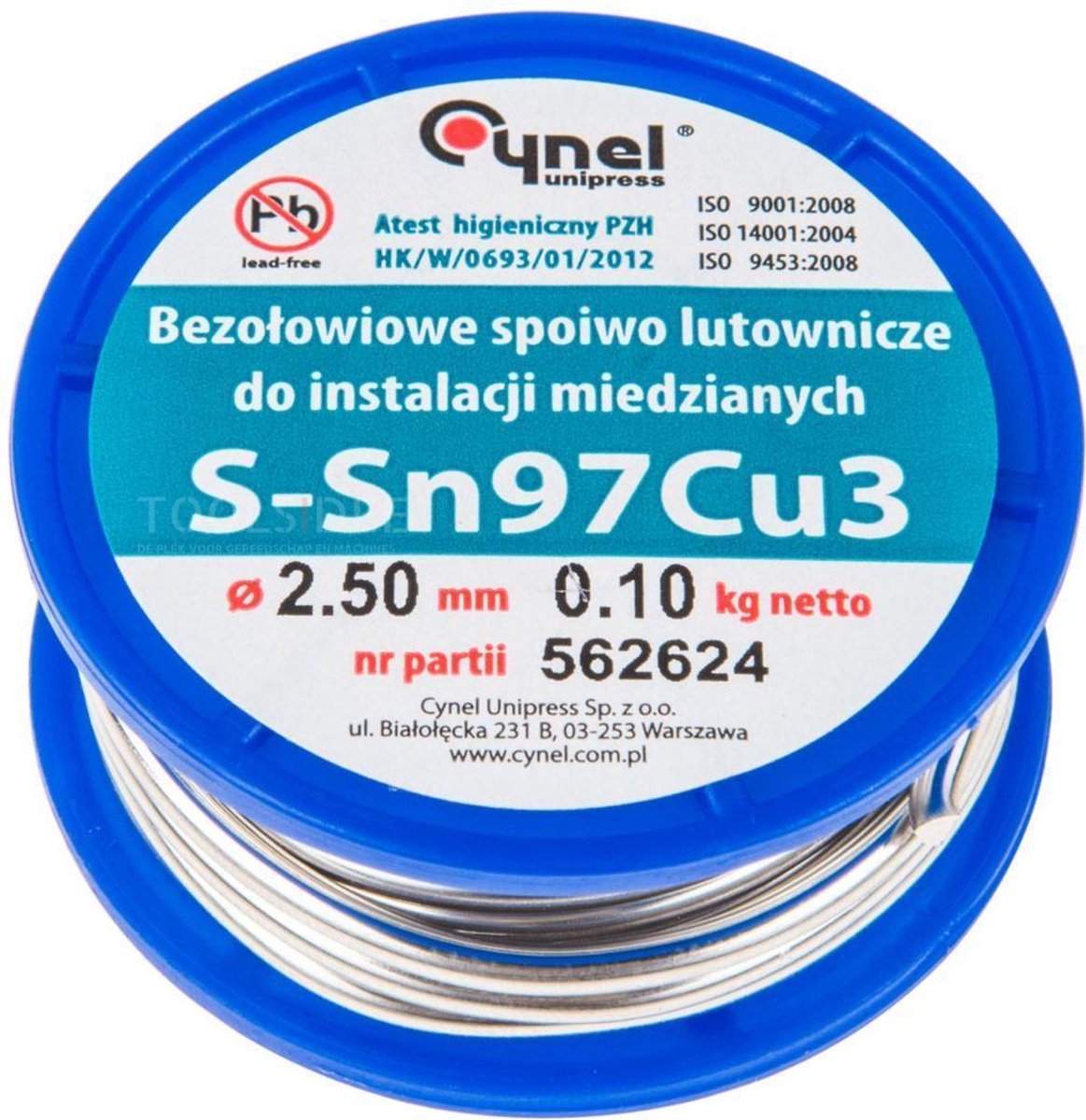 TOPEX cynel soldeertin 2,5mm sn97%
