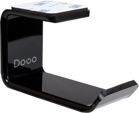 DOWO® - Headset Houder Bureau Uitklapbaar - Headset Stand - Koptelefoon houder - Koptelefoon Haak - Hoofdtelefoon Hanger - Zwart