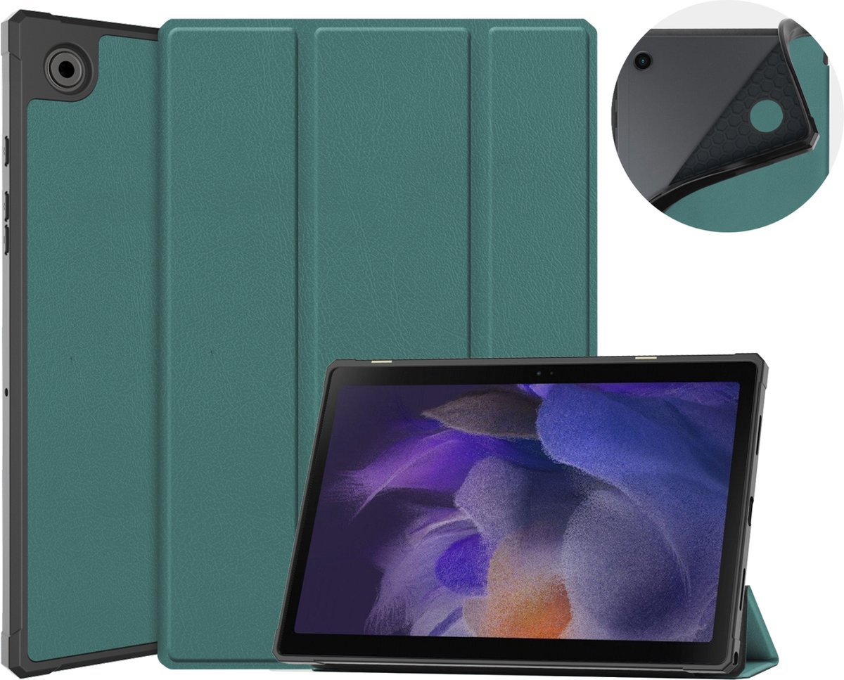 Fonu Smart Folio hoes Geschikt Voor Geschikt Voor Samsung Tab A8 - 10.5 inch - Groen