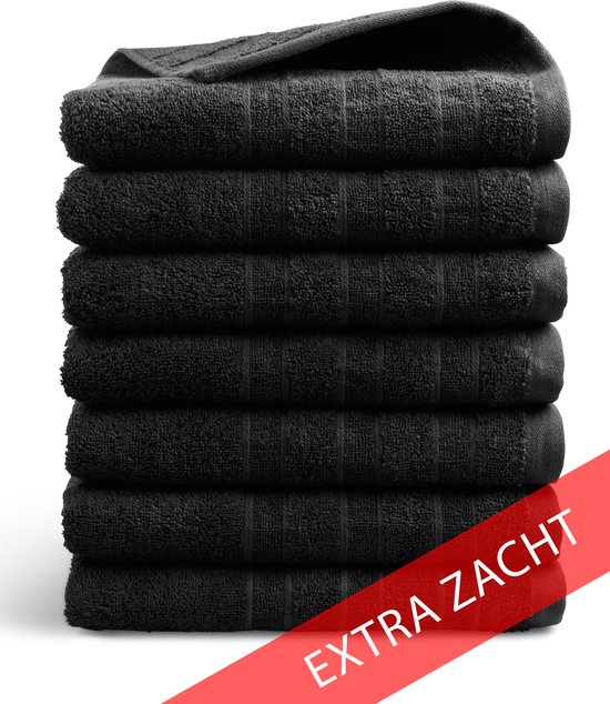 Handdoek Luxor Hotel Deluxe - 7 stuks - 50x100 - zwart