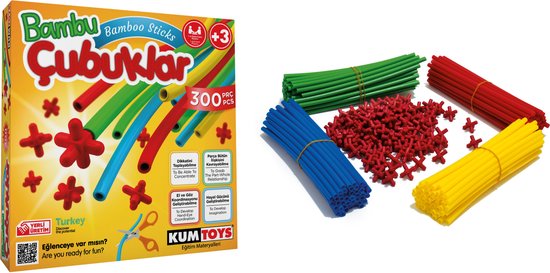 Kumtoys® Bamboo Sticks - Speelgoed - Speelgoed meisjes en jongens - Knutselen meisjes en jongens - Spellen - Spelletjes voor kinderen - Kinderspeelgoed