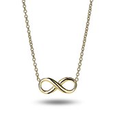 Twice As Nice Halsketting in 18kt verguld zilver, infinity motief  40 cm+5 cm