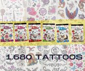 Tattoo - XL pakket - 1.680 Verschilllende tattoos - Tattoos Kinderen - Tattoo Set - Tattoo Sleeve - Tijdelijke Tattoo - Plak Tattoos - Kinder Tattoo