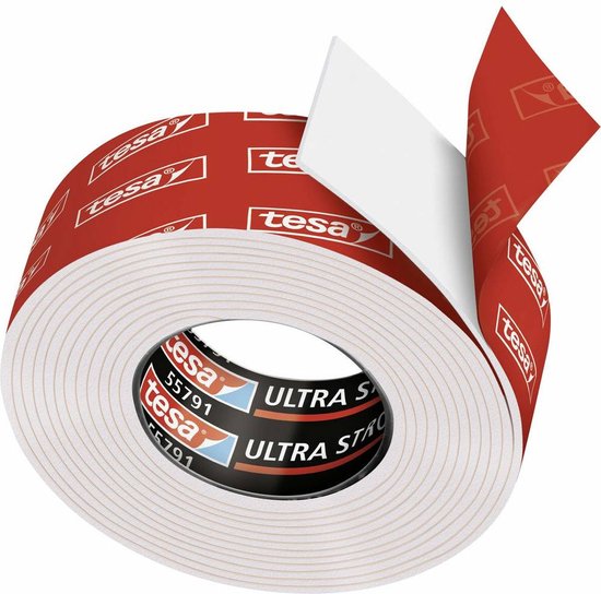 Tesa Powerbond montagetape extra sterk 19 mm x 1,5 m - Dubbelzijdige tape - Klustape - Tesa