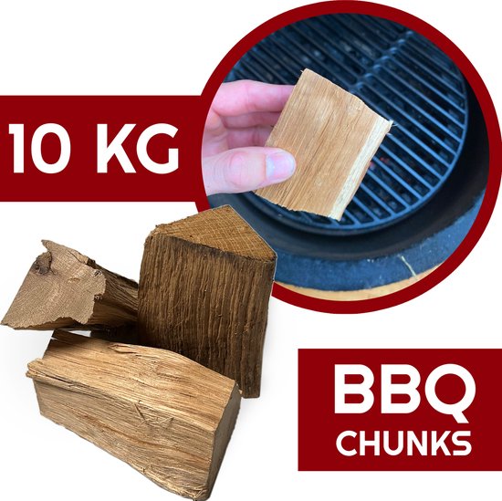 Foto: Chunks eikenhout 10 kilogram eiken chunk rookhout blok voor bbq rookhoutblokken eik stocers