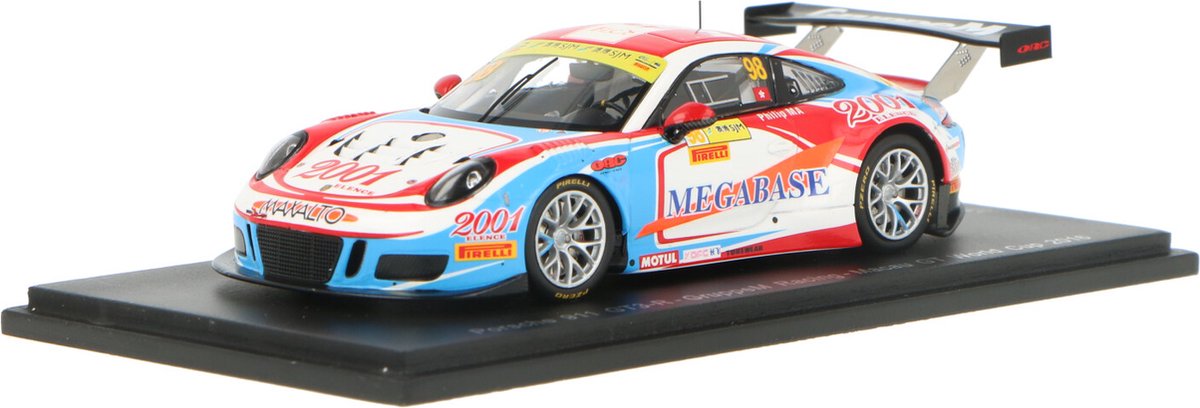 Porsche 911 991 GT3 Spark Models Modelauto 1:43 2016 Philip Ma GruppeM Racing SA118 Macau GT World