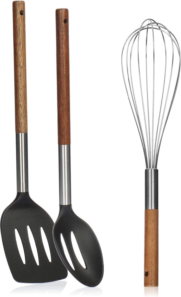 6 pcs, Lot d'ustensiles de cuisine, avec louche, cuillère