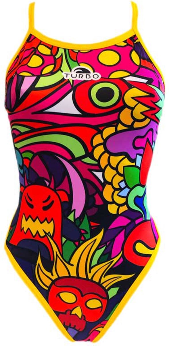 Turbo Crazy Jungle Revolution Zwemkleding Veelkleurig L Vrouw Orange