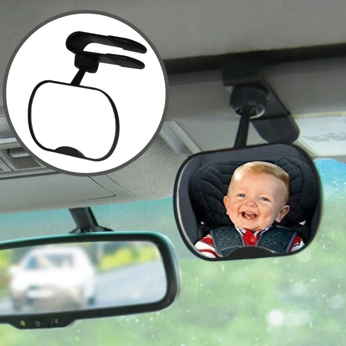 Miroir de voiture bébé pour siège arrière - Miroir de siège arrière pare- soleil 