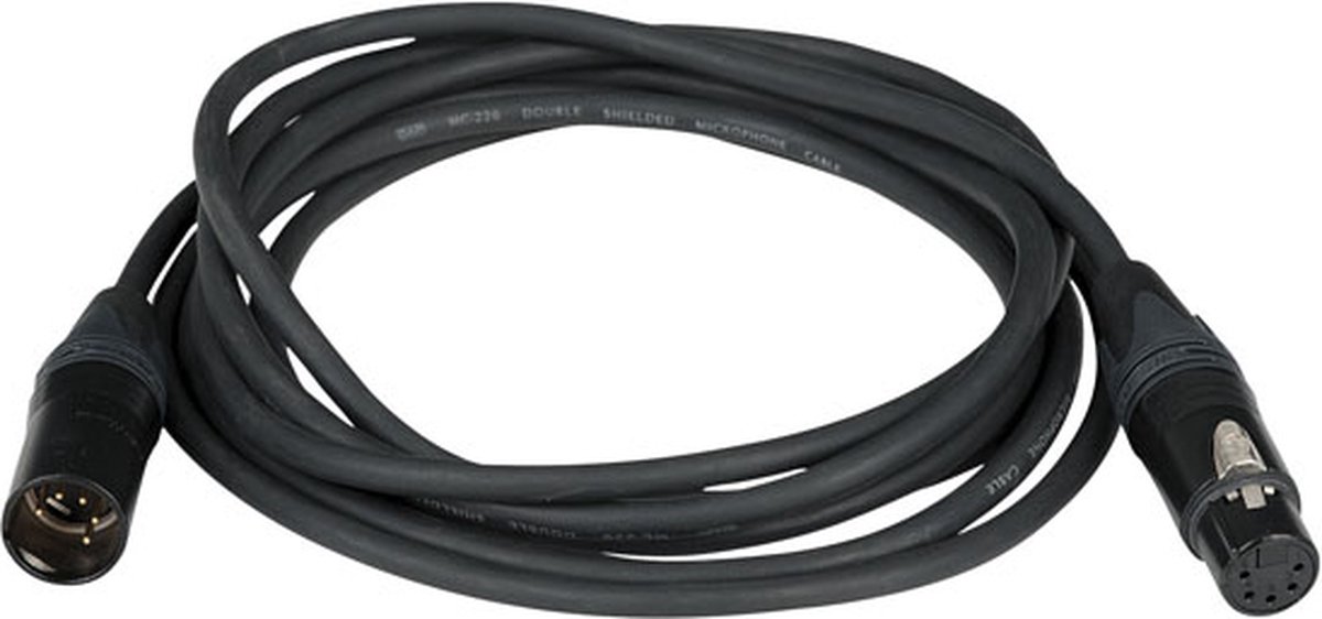 DAP FL84 DMX-kabel XLR 5-pins M-F met Neutrik connector 0.75 meter