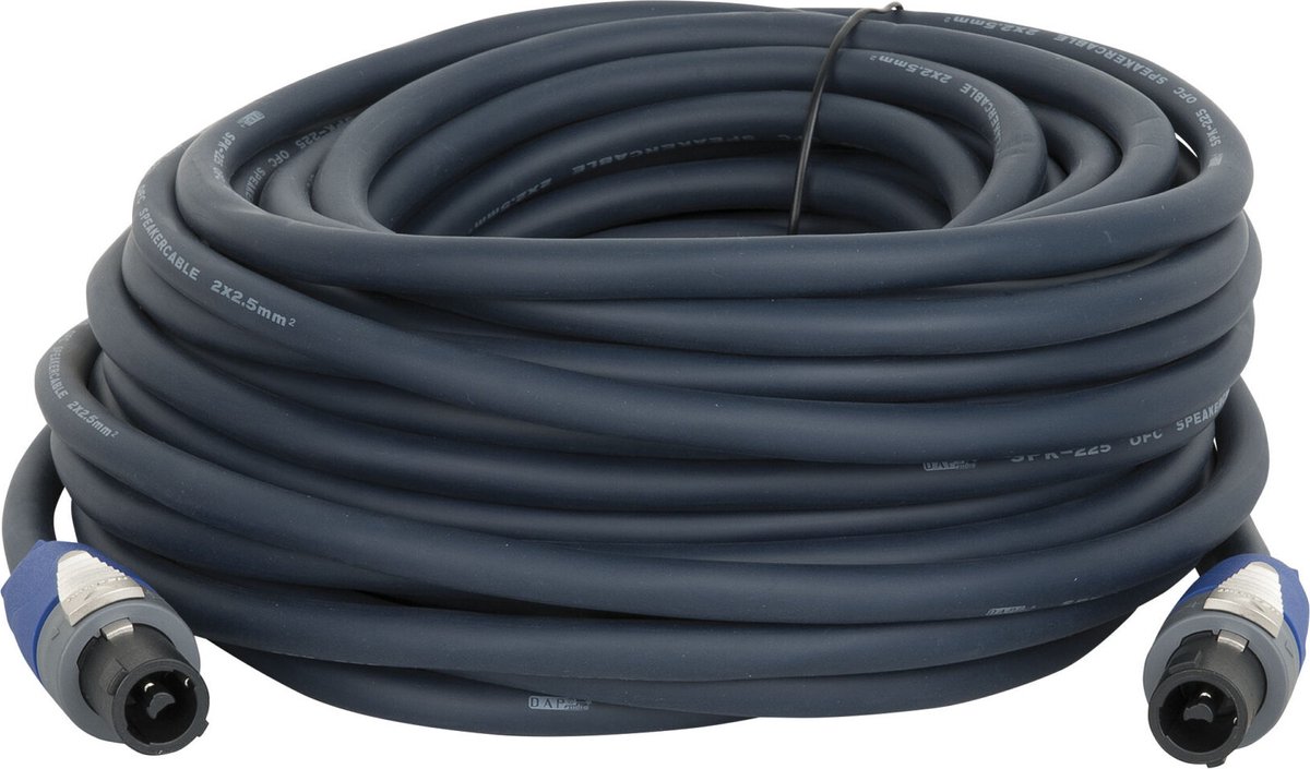 DAP Audio Speakerkabel, Speakon - Speakon, 2x2.5mm2, 20 meter