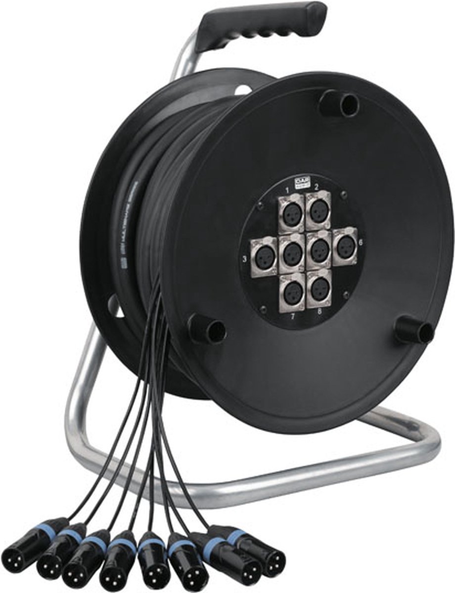 DAP Audio Python 8 Stagewheel 8x XLR, 16 meter