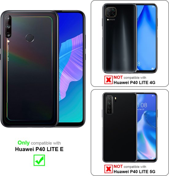 Cadorabo Hoesje geschikt voor Huawei P40 LITE E in BLOEMEN DONKER PAARS - Beschermhoes in bloemmotief met magnetische sluiting, standfunctie en kaartsleuven Book Case Cover Etui