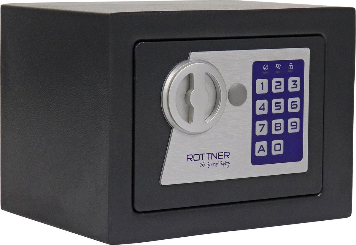 Rottner Meubelkluis Jupiter 1 - Elektronisch Slot - Gelijksluitend Noodsleutel - 17x23x17cm