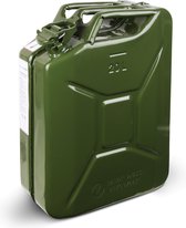 Jerrycan 20 liter - benzine en diesel - metaal - groen