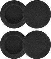 kwmobile 4x cover voor koptelefoon - geschikt voor Headset / Overear headphone - Oorkussen covers van schuim - 7,5 cm in zwart