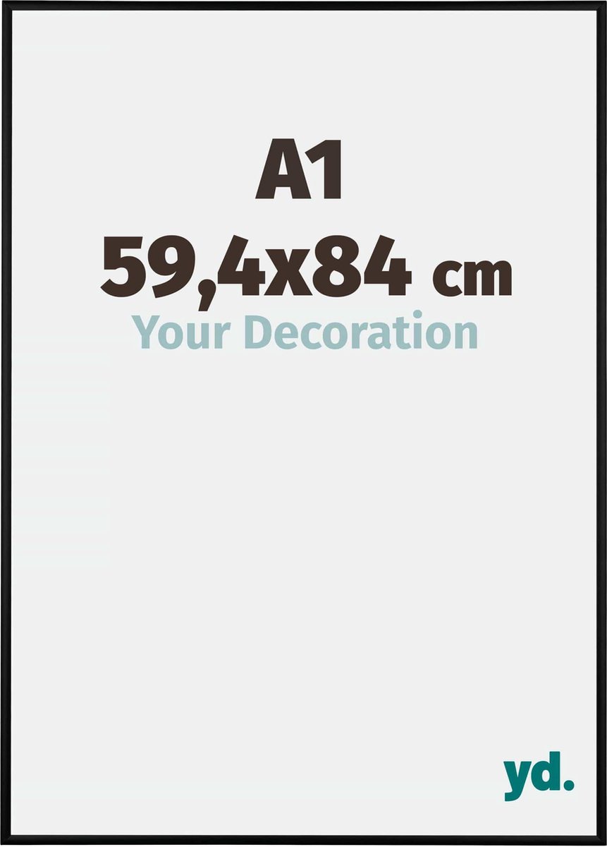yd. Your Decoration - Fotolijst A1 59,4x84 cm - Aluminium - Zwart Mat - Kent