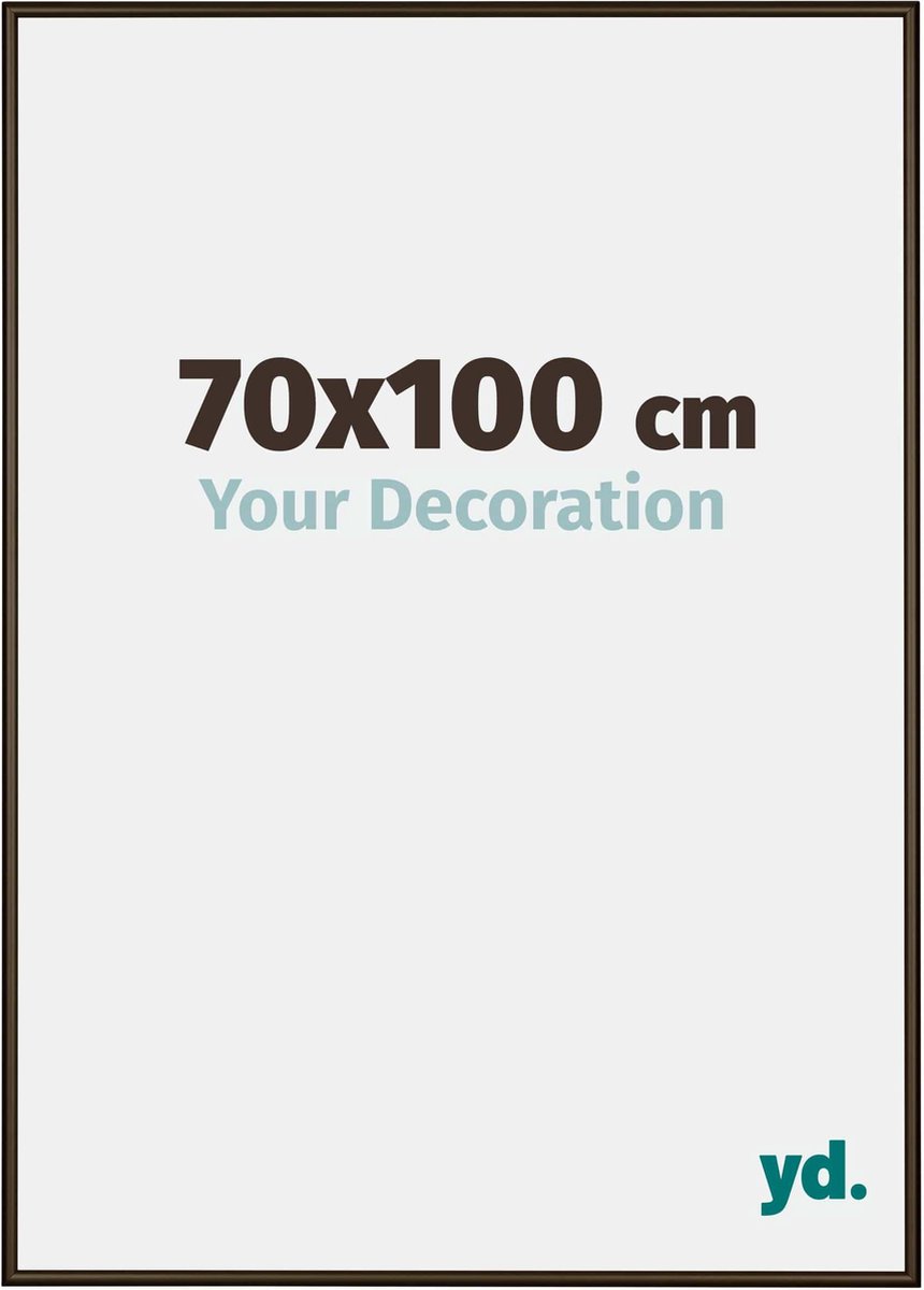 yd. Your Decoration - Fotolijst 70x100 cm - Aluminium - Walnoot Structuur - New York