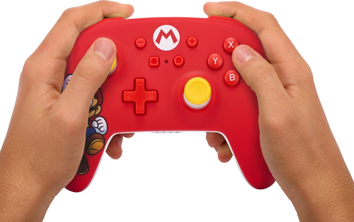 Manette officielle pour Nintendo Switch super Mario champignon etoile -  power A