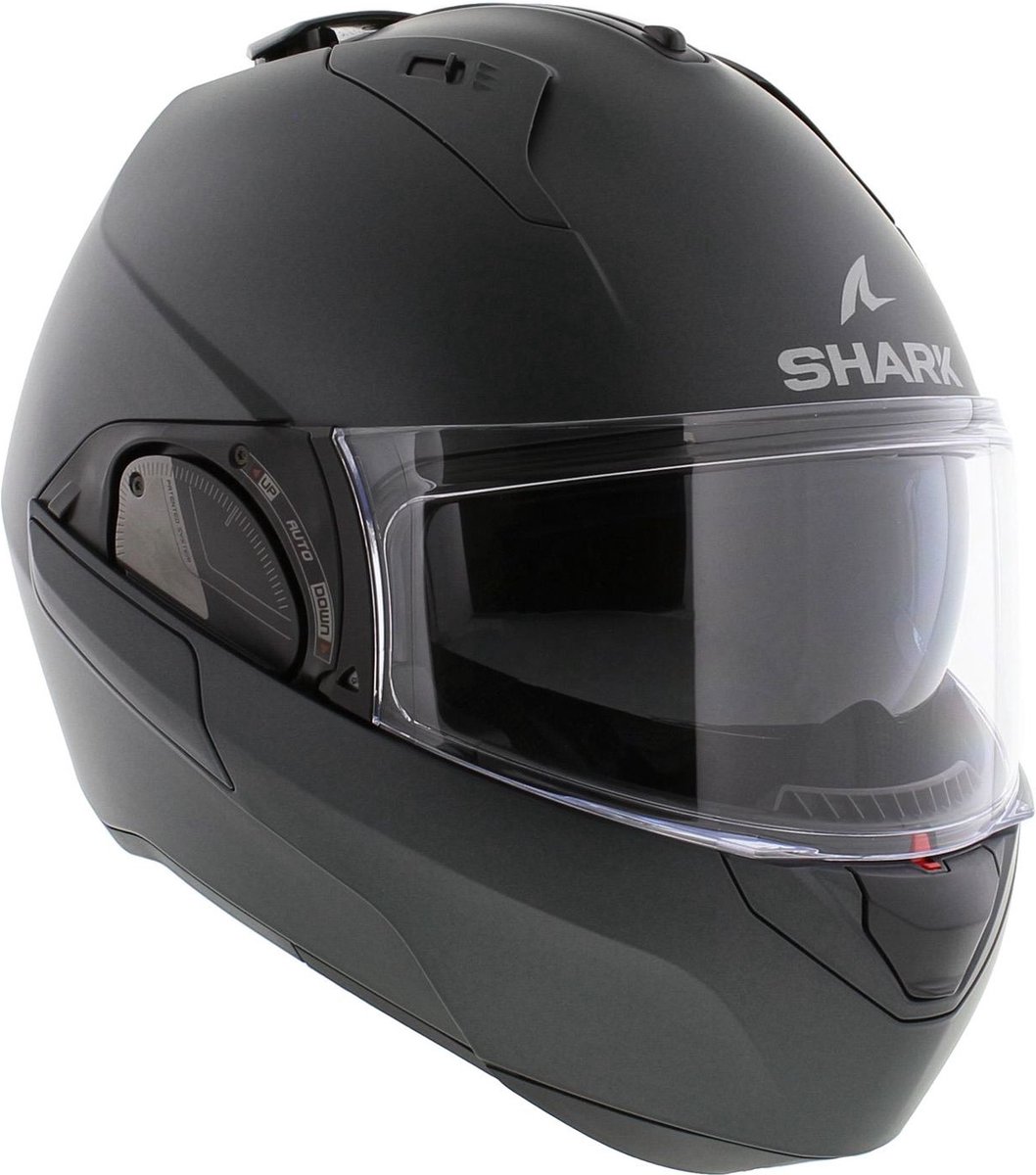 Shark Evo ES Blank Mat Gun Metal Mat A06 Systeemhelm - Maat XS - Helm – foto 3
