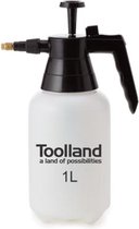 Toolland Pulvérisateur à pression, buse réglable, indicateur de niveau, 1 litre, système de pompe, blanc/noir
