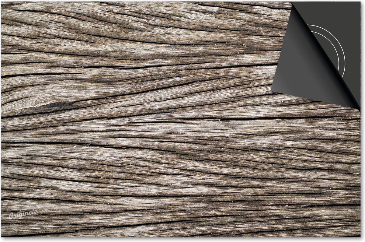 Inductie beschermer 83x51,5 - afdekplaat inductie mat - Dietrix Kookplaat beschermer - Base - Hout en Boom - Houten lijnen horizontaal