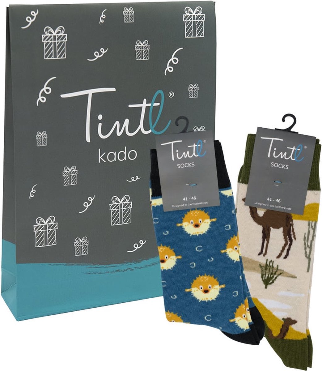 Tintl socks geschenkset unisex sokken | Duo - Animal 2 (maat 36-40)