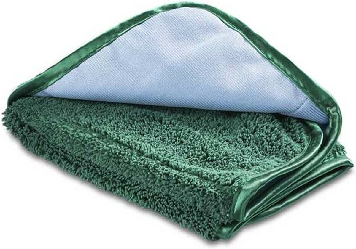 Turtle Wax Glasdoek Dual Action - Voor ruiten en spiegels - Dubbele microvezeldoek – De geweven gladde kant reinigt & ontvet - Badstof zijde droogt en brengt extra glans
