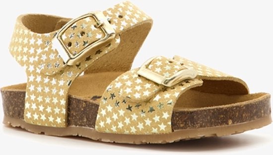 Groot leren meisjes sandalen met sterren - Goud - Maat 29 | bol.com