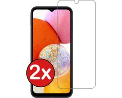 Screenprotector - 2 Stuks - Geschikt voor Samsung Galaxy A14 - Extra Sterk - Beschermglas - Gehard Glas - Tempered Glass - Screen Protector