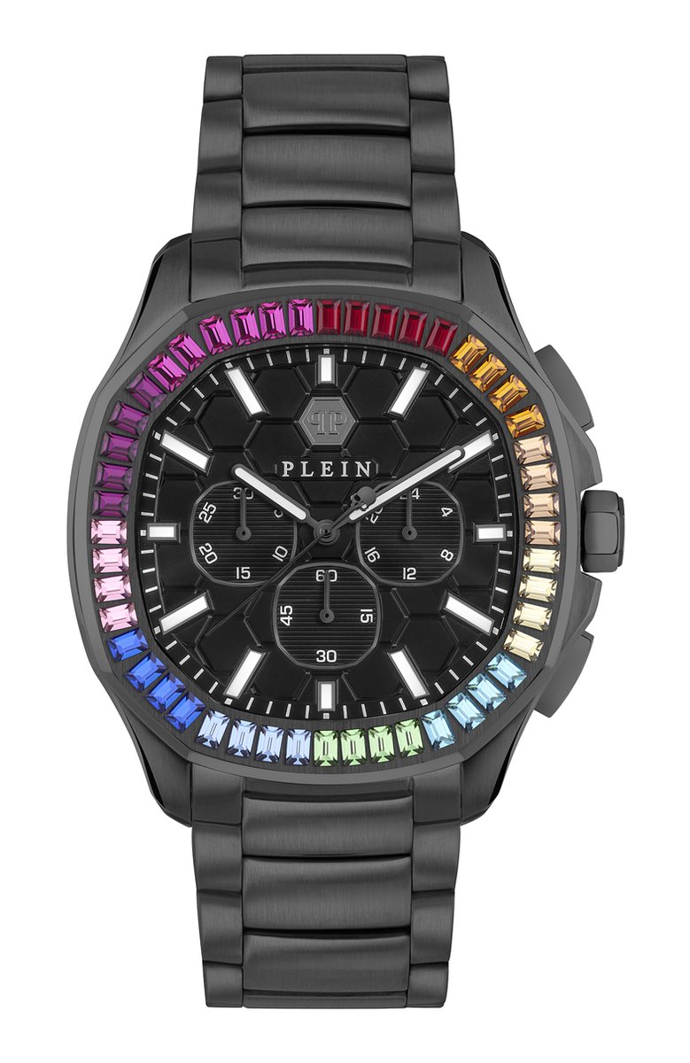 Philipp Plein $keleton $pectre PWSAA0723 Horloge - Staal - Zwart - Ø 44 mm