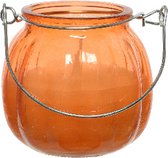 Bougie Decoris Citronnelle - verre - orange - anti moustique - 15 heures de combustion - D8 x H8 cm