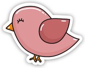 16 Stickers Vogel roze - sluitsticker - geboorte - baby geboren - sticker - wensetiket - kraamcadeau - Hippekaartjeswinkel