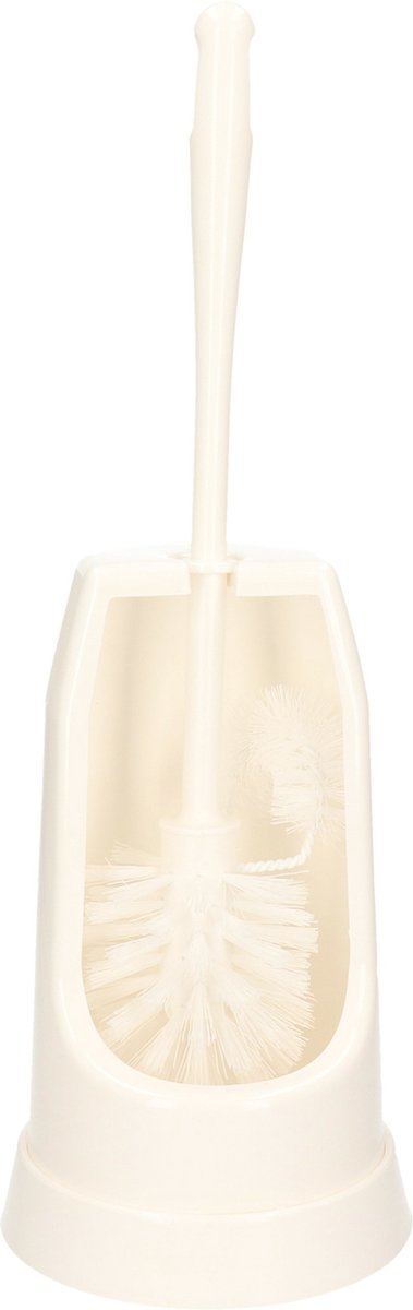 Buemag WC-borstel/toiletborstel - met randreiniger - wit - kunststof - 37cm - badkamer accessoires