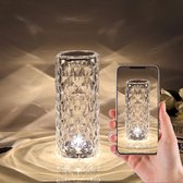 Lampe tactile Crystal Led - Rechargeable avec télécommande