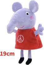 Knuffel van Peppa Pig - Peppa Big - Olivia olifant - 19 cm