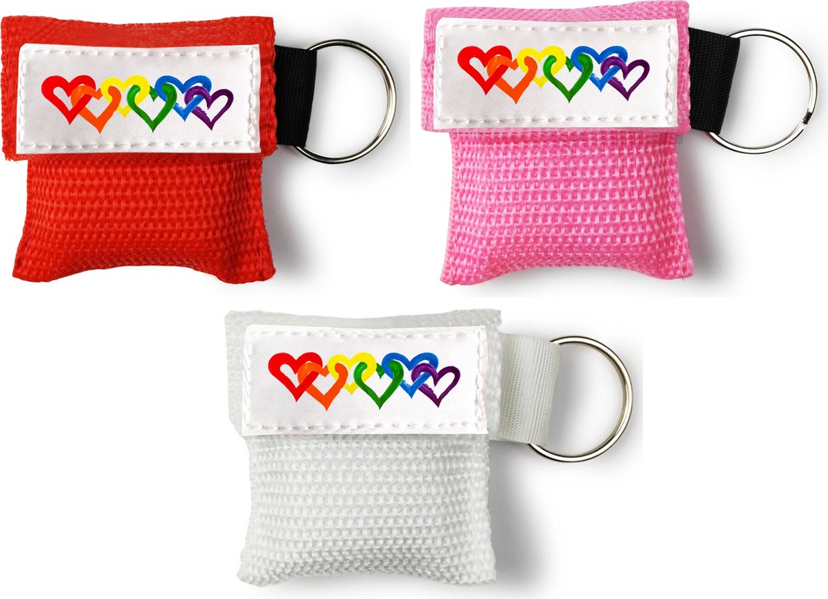 Goedkoopste 3x Kiss of Life - Beademingsmasker - Rainbow Love - Assorti