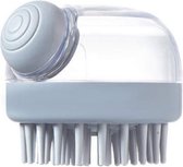 Scalp Massager - Scalp Brush - Massage Borstel Hoofdhuid - Borstel met Shampoo Dispenser - Borstel - Siliconen Haarborstel - Hoofdmassage - 1 Stuk - Grijs - Dik