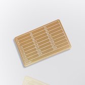 Card - Crypto Wallet - Seed Phrase Backup - Gold - Metal - Credit Card Size - Seed Phrase Storage - Hardware Wallet - Ledger - Trezor