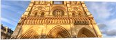 WallClassics - PVC Schuimplaat- Vooraanzicht van de Notre Dame in Parijs - 150x50 cm Foto op PVC Schuimplaat
