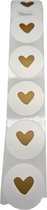 Stickers de fermeture coeur doré - 100 pièces