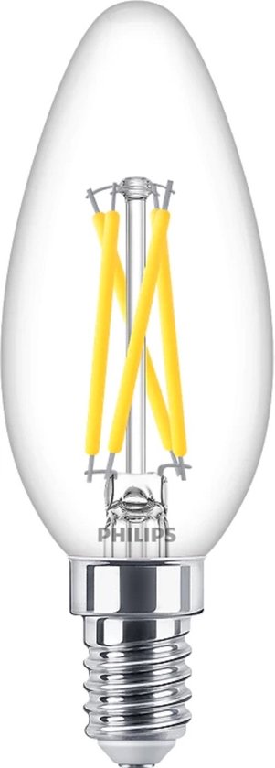 Philips MASTER LED E14 Kaars Filament Helder 2.5W 340lm - 922-927 Dim To Warm | Beste Kleurweergave - Dimbaar - Vervangt 25W