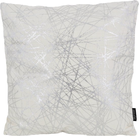 Sierkussen Isha Argent / White | 45 x 45 cm | Coton