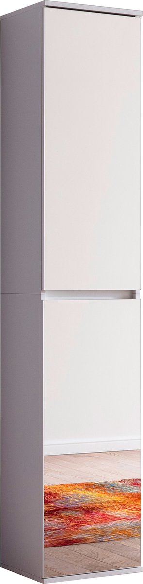 trendteam Spiegelkast Garderobekast Halmeubel Mirror Wit 37 x 191 cm